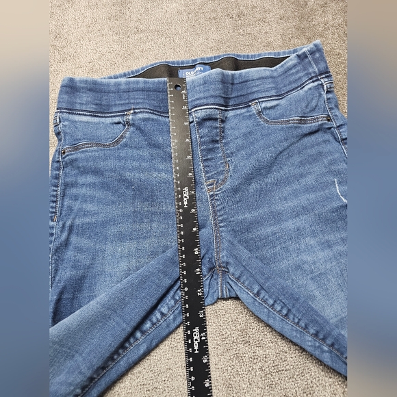 Old Navy Jeans Women Size 14 Distressed Blue Midrise PullOn Jeggings Rockstar - Picture 6 of 13